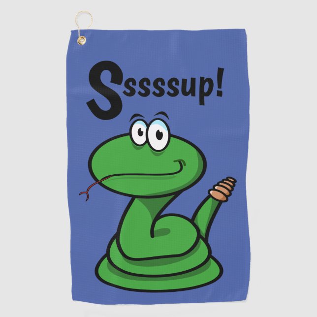 Serviette De Golf Sssssup ! Serpent (Devant)