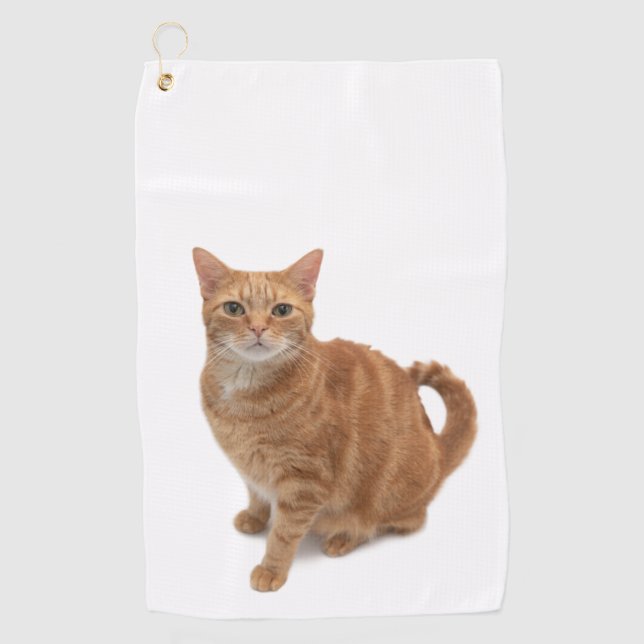 Serviette De Golf Stade de Cat orange (Devant)