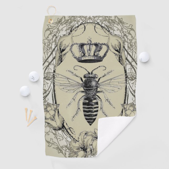 Serviette De Golf steampunk beekeeper patron dame bee reine couronne (En situation)