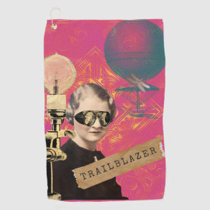 Serviette De Golf Steampunk Femme Trailblazer Pop Art
