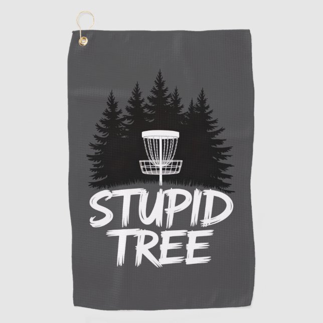 Serviette De Golf Stupid Tree Disc Golf Funny Frisbee Golf Golfer (Devant)