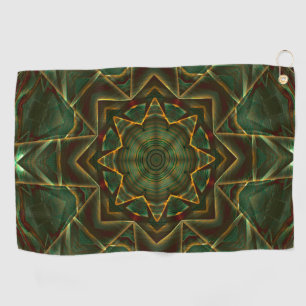 Serviette De Golf Style d'engrenage bleu kaléidoscope brunâtre bross