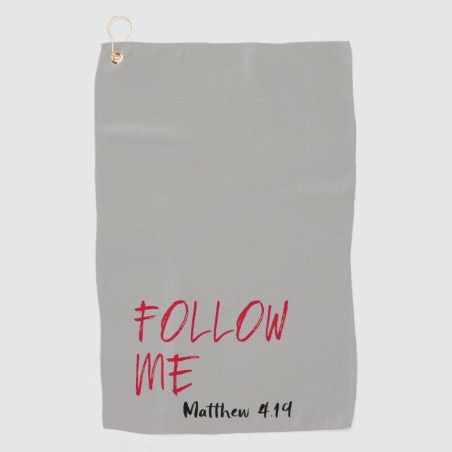 Serviette De Golf Suivez-moi la Bible Verse (Devant)