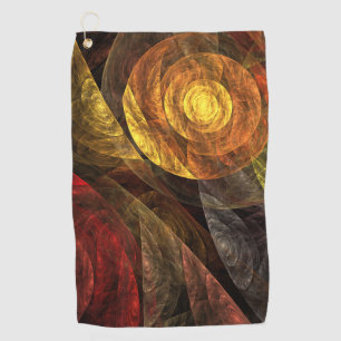 Serviette De Golf Sun Flower Floral Moderne Art Motif Abstrait