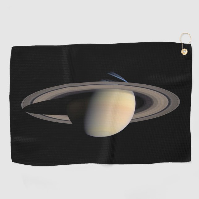 Serviette De Golf Sunlit Saturn Gas géant Planet par Cassini (Horizontal)
