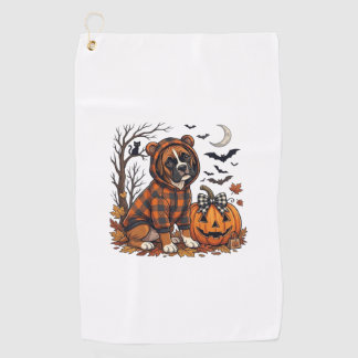 Serviette De Golf Sweatshirt à carreaux pour chien Boxer Halloween C