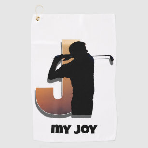 Serviette de golf Swing Sunset – Design Lettre J