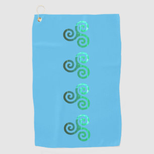 Serviette De Golf Symbole celtique antique Emerald Triskele