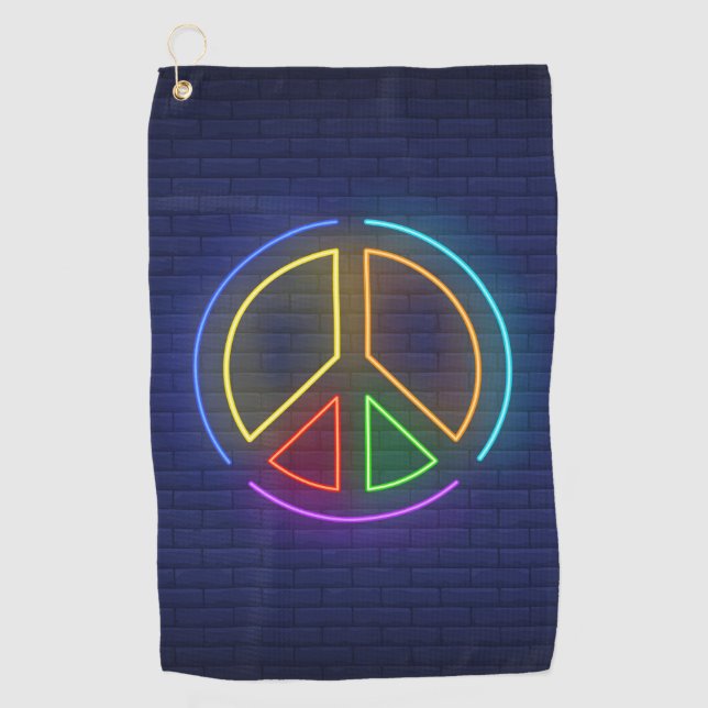Serviette De Golf Symbole de la paix (Devant)