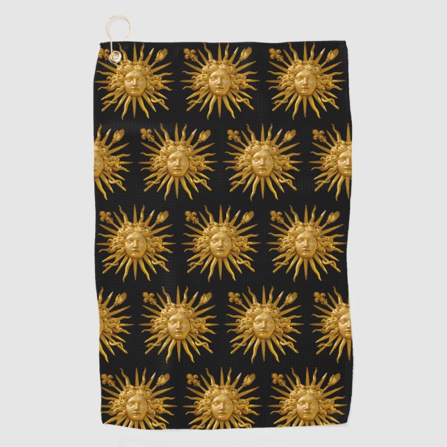 Serviette De Golf Symbole de Louis XIV le Roi Soleil (Devant)