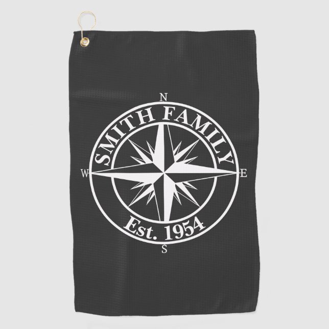 Serviette De Golf Symbole personnalisable du monogramme étoile de la (Devant)