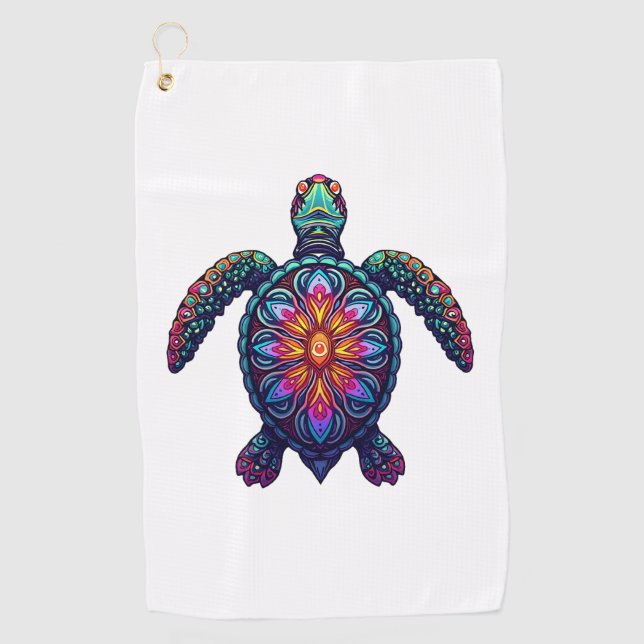 Serviette De Golf T-shirt de la tortue de la société de Randonnée du (Devant)
