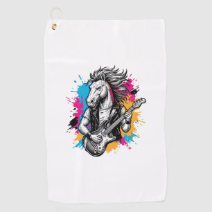 Serviette De Golf T-Shirt Desi avec gravure vintage de joueur de gui