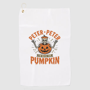 Serviette De Golf T-shirt drôle de squelette d'Halloween Peter Peter