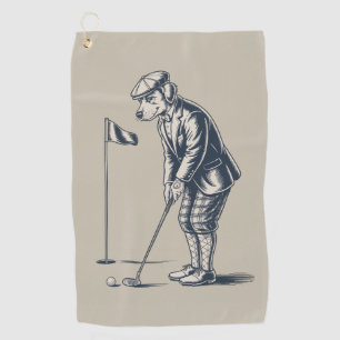 Serviette De Golf T-shirt Terrier de Boston Golf Vintage Chien de Go