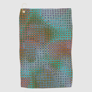 Serviette De Golf Taches vertes de museau sous grille rustique