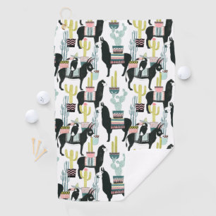 Serviette De Golf Taco à propos d'amour   Motif Llama & Donkey