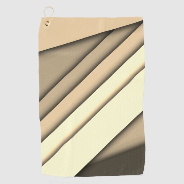 Serviette De Golf Tan monochrome moderne (Devant)