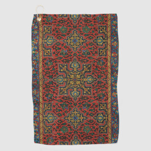 Serviette De Golf Tapis Perse Tapis Rouge Bleu classique