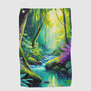 Serviette De Golf Tapisserie turquoise : Harmonie chromatique de la 