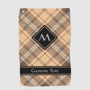 Serviette De Golf Tartan beige et Brown