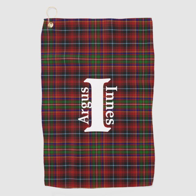 Serviette De Golf Tartan classique Clan Innes (Devant)