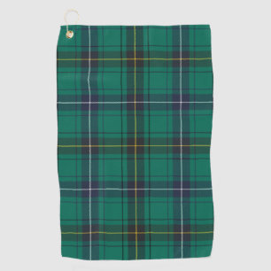 Serviette De Golf Tartan de chèque vert de Clan Henderson