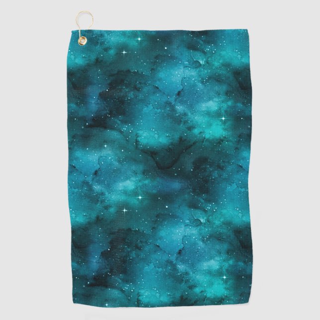 Serviette De Golf Teal Galaxy Series 7 (Devant)
