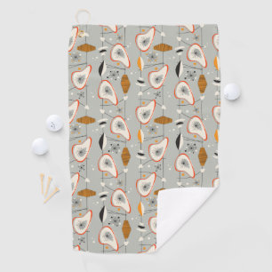 Serviette De Golf Teal géométrique et motif bleu