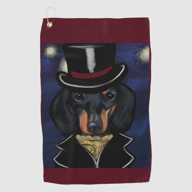 SERVIETTE DE GOLF TECKEL       (Devant)