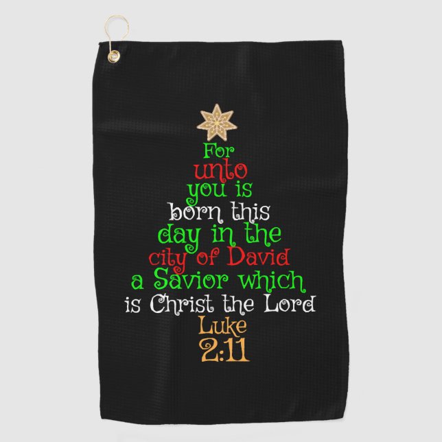 Serviette De Golf Tee-shirts de Christian-Christmas (Devant)