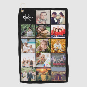 Serviette De Golf Téléchargez votre nom photo monogrammed