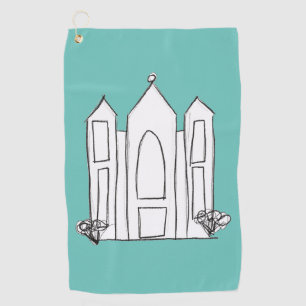 Serviette De Golf Temple mormon simple moderne LDS Salt Lake City
