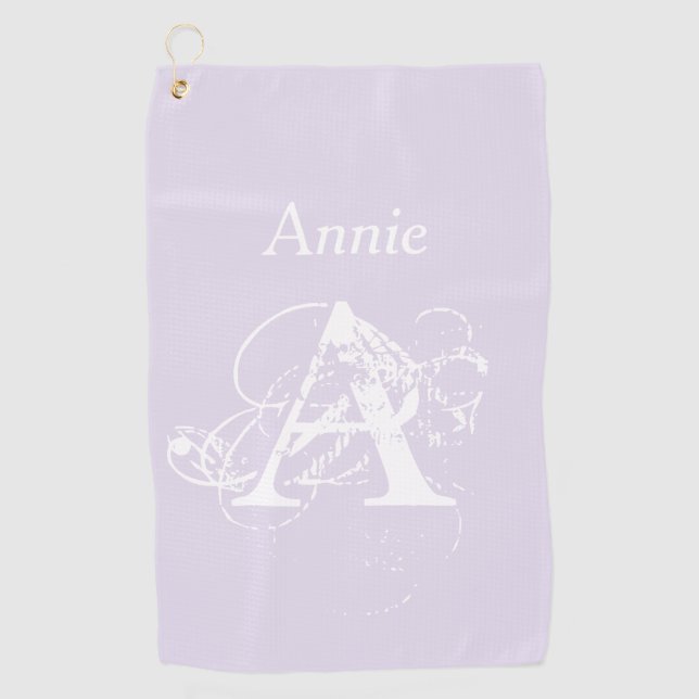 Serviette De Golf Tendance Simple élégant Moderne Monogram Golfer (Devant)