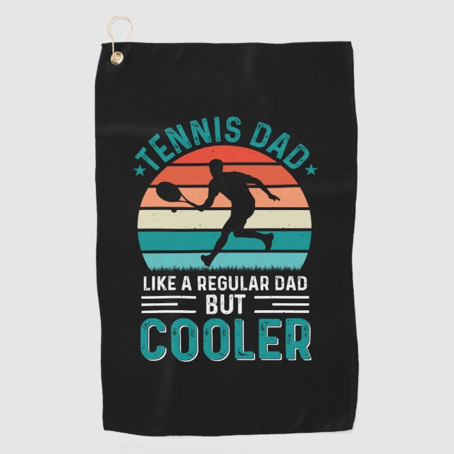 Serviette De Golf Tennis Papa Sunset Rétro (Devant)
