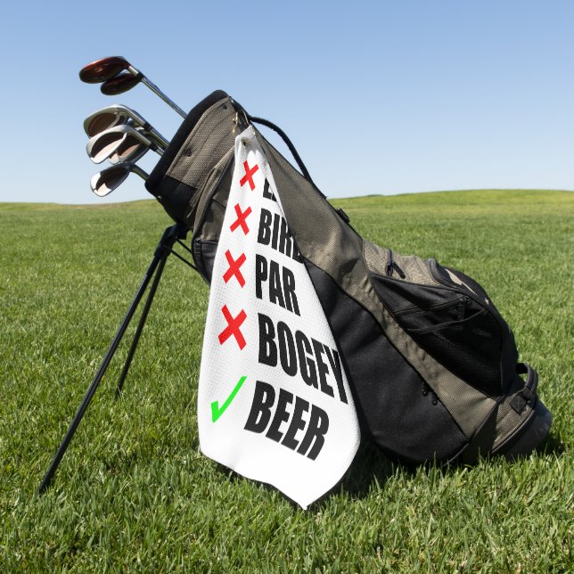 Serviette De Golf Termes de golf amusants (Vert)
