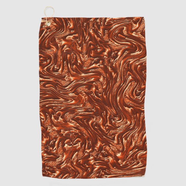 Serviette De Golf Terre cuite brune texturée (Devant)