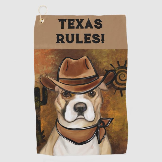 SERVIETTE DE GOLF TERRIER AMÉRICAIN DU STAFFORDSHIRE (Devant)