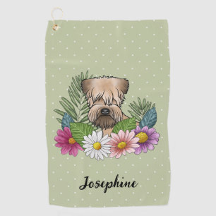 Serviette De Golf Tervueren à poil doux Fleurs colorées Vert