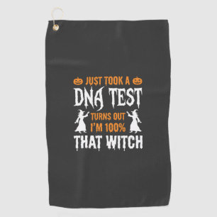 Serviette De Golf Test ADN sorcière drôle d'Halloween Graphique