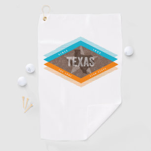 Serviette De Golf Texas Vintage Lone Star State Retro États-Unis