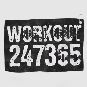 Serviette De Golf Texte usé et rayé Workout 247365 vintage