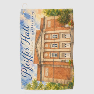 Serviette De Golf Théâtre Pfeiffer Hall Naperville Illinois souvenir