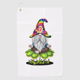 Serviette De Golf Tie Dye Gnomes Yoga Avec Jour de la Saint Patrick 