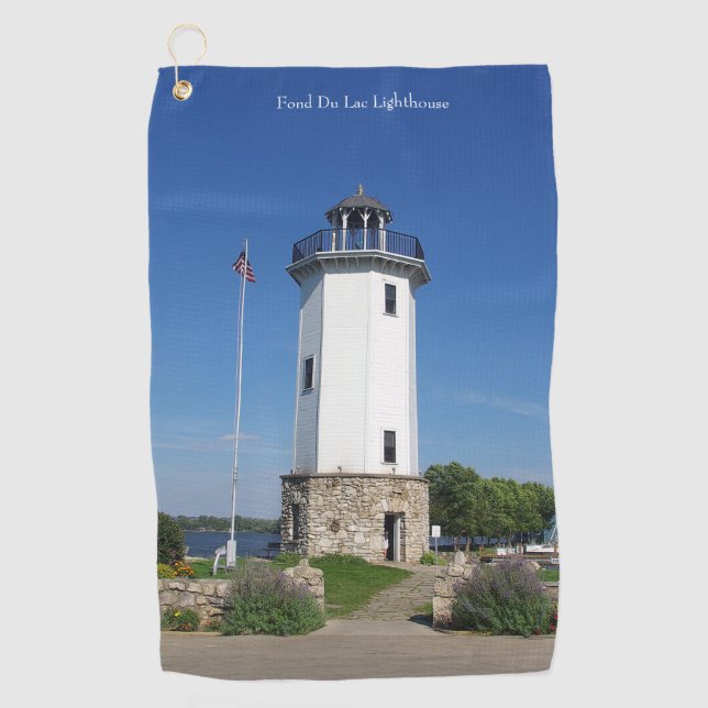 Serviette De Golf Torchon de golf du phare Fond Du Lac (Devant)