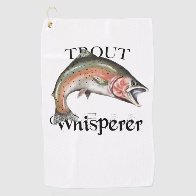 Serviette De Golf Torchon de pêche à la truite (Devant)