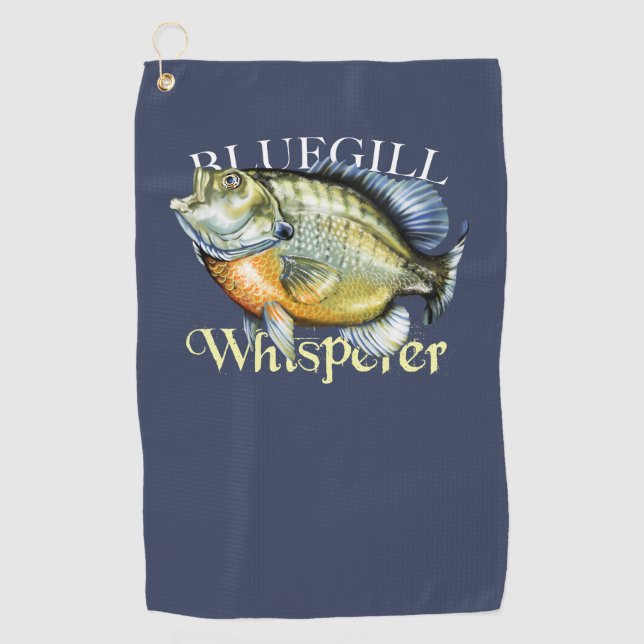 Serviette De Golf Torchon de pêche Whisperer Bluegill (Devant)