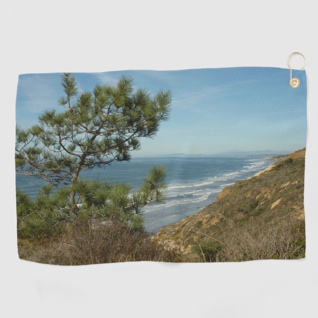 Serviette De Golf Torrey Pine and California Coastline Landscape (Horizontal)
