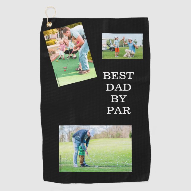 Serviette De Golf Touchez les liens avec papa : Meilleur papa Golf S (Devant)