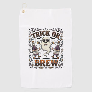 Serviette De Golf Tour de potion d'Halloween ou Brasserie Vintage Gr